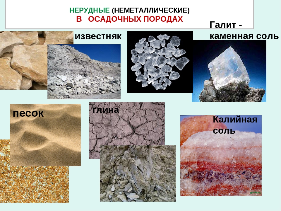 Минералы осадочные породы